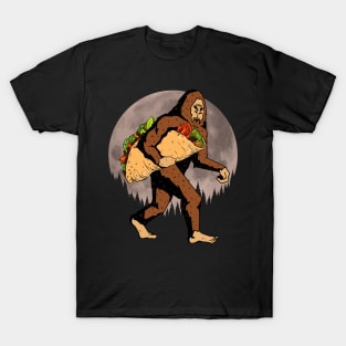 Bigfoot Holding A Taco T-Shirt